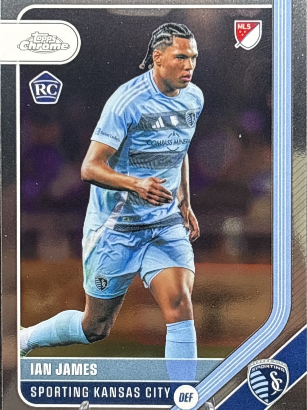 Topps Chrome Sporting Kansas City Ian James Rookie Soccer Card